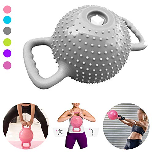 Infinite Products Kettlebell Filled With Water?6kg Adjustable Weight Kettlebell? Yoga Kettle Bell Lady Fitness Portable Water Filled Purple Dumbbells Gym Dumbbells Home,Grey