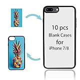 JUSTRY 10PCS Sublimation Blanks Phone Case Cases Anti-Scratch Covers for Apple iPhone 7 iPhone 8, 4.7 Inch.Blank Printable Phone Case for DIY Soft Rubber New Cool Polish DIY Your Phone Case