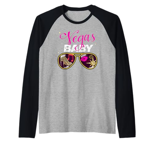 Squadra di compleanno per ragazze di Las Vegas Trip Vegas per il fine settimana delle bambine Maglia con Maniche Raglan