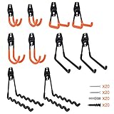 【EINFACHE INSTALLATION】 Hochleistungs-Wandhaken bieten 2 Arten von Schraubensets für verschiedene Wände wie Putzwände, Holz-, Ziegel- und Betonwände. Das Paket enthält 20 Sätze Schrauben und 20 Sätze Maueranker. Ideal für die Organisation Ihres Zuhauses und Einweihungsparty für jemanden!