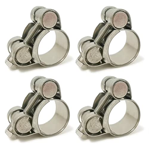Lot de 4 colliers de serrage à boulon en T de 20 à 22 mm, colliers de serrage réglables en acier inoxydable 304 pour tuyaux
