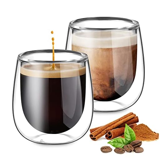 De Perfecte Koffie Mok: Hoe Kies Je de Juiste Mok voor Jou 6 glastal set van 2 dubbelwandige 100 ml espressokopjes, espressoglazen, koffiekopjes voor espresso, latte, Iced Americano, thee, ijs, melk, sap