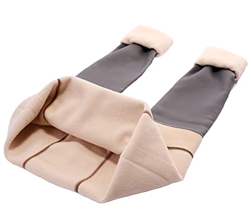 Image of Pnadty Women's High Waisted Velvet Warm Elastic Tights Winter Fleece Lined Thick Leggings Pants