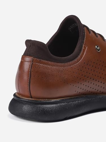 Image of Monte Carlo Mens Solid Lace Up Genuine Leather Casual Shoes (201803FW)