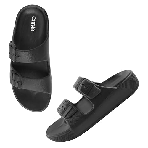 Image of ANNTS Women Black EVA Slipper Sandal | Comfortable| Stylish | Modern Design | Breathable | Slip Resistant | Skin Friendly Material