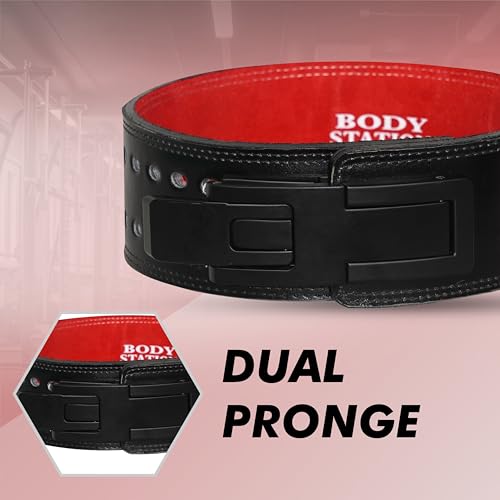 Image of Suede Leather Weight Lifting Belt for Men & Women | Lever Buckle Powerlifting Gym Belt for Back Support | Heavy Duty Workout Belt for Squats, Deadlifts