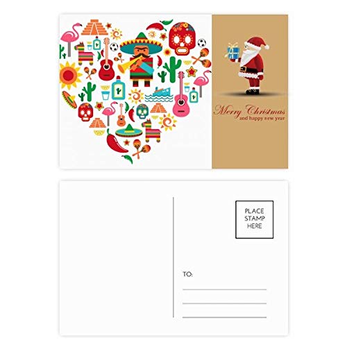 Cartes postales flamant rose mexicain Père Noël Sombrero Suger | Correspondance originale