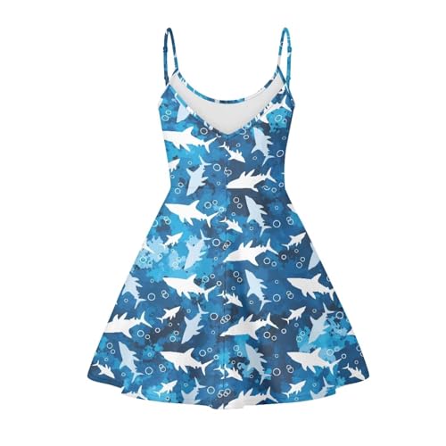 Image of Biyejit Women Casual Loose Dress Strap Long Summer Beach Swing Dress