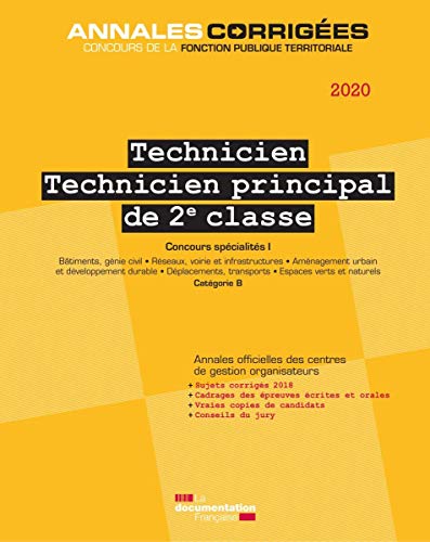 Télécharger Technicien, Technicien principal de 2e classe, Concours spécialité 1 : Bâtiments, génie civil, R Livre PDF Gratuit