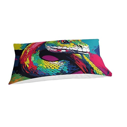 Housse de couette serpent 135x200 anti-glissement grâce à sa fermeture éclair intégrée - 4