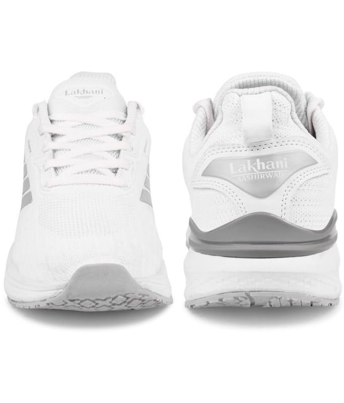 Image of Lakhani aashirwad Men's Sports Shoes | Lightweight Breathable Running Shoes for Men | Flynet Upper, Phylon Sole | Flexible, Comfortable Lace-Up Athletic Shoes
