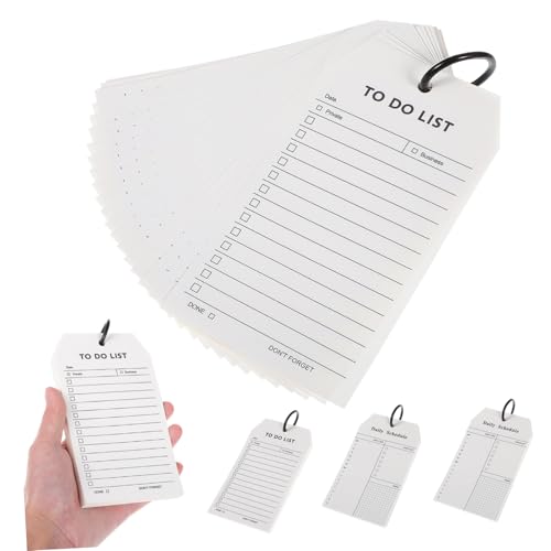 WEKAMOS 4パック ?扣式プランナーノート冊 属リング式 厚手紙使用のデイリースケジュール やることリスト帳 タスク管理やオフィス用メモ帳