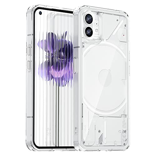 Hi-Case Coque pour Nothing Phone (1), Housse Transparente Antichoc Antipoussière, Protection complète à 360°, Etui Bumper Silicone & PC, Transparent