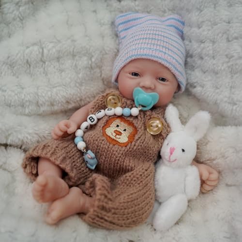 Muñeco bebé reborn mini 7 pulgadas silicona miniatura 1