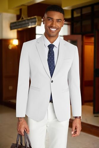 Image of COOFANDY Mens Casual Blazer Slim Fit Suit Jacket One Button Sport Coats | Lightweight Blazer,Real Welt Pocket,Business Casual Wear,Wedding,Prom,Date,Party