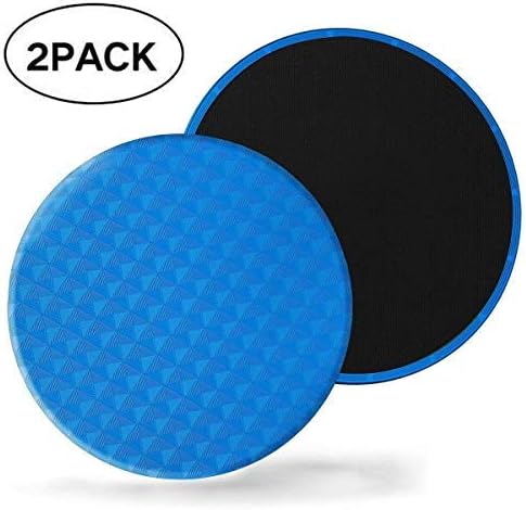 Exercise Core Sliders -Sliding Discs, Set of 2 Gliding Discs - Dual Sided for Carpet or Hardwood Floors - Carpet and Hardwood Floors Home Abdominal Exercise Equipment