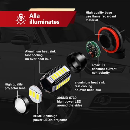 Slykew SLY97 Pack-2 H11/H8 Car Led Fog Light Bulbs thumb #2