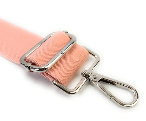 Image of Purse Strap Replacement for Crossbody Bags & Handbags | Premium Webbing with Silver Hardware Clip-On Installation Adjustable Length Comfortable Wide Guitar Style Strap