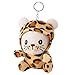 Longgaohui Porte-clés en peluche tigre – Mini porte-clés mignon animal de dessin animé, lavable, doux, décoration de sac de voiture, pour étudiants, garçons, filles, Pâques, anniversaire