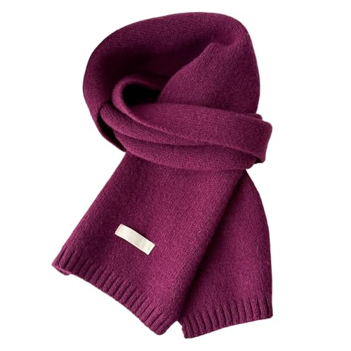 Warmer Winterschal für Damen Herren Wollschal Weiche Warm Strickschal Einfarbig Gestrickter Schals Modischer Vielseitiger Kaschmir Schal aus 100% Wolle - ideale Geschenke...