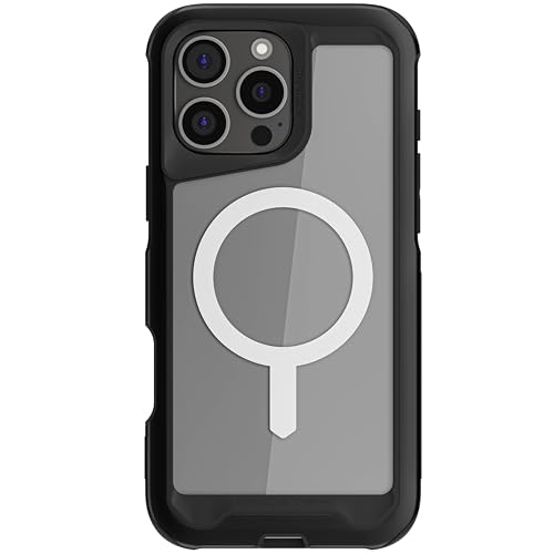 ゴーステック アトミックスリム for iPhone 16 Pro Max ブラックMagsafe対応 耐衝撃 アルミフレーム GHOCAS3930