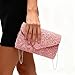 YUGAORULI Clutch Purses for Women Lace Evening Bag Clutch Purse for Women Formal Elegant Envelope Wedding Party Prom Handbag (Coral Pink)
