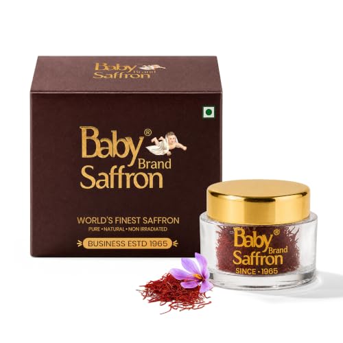 Image of Baby Brand Saffron Original Mongra Kesar /Keshar Premium Gift Box With Acrylic Jar | Handpicked, Grade 1 ISO 3632 Tested | Authentic Colour & Aroma | For Festive, Corporate Gifting | 1gm, Pack Of 1