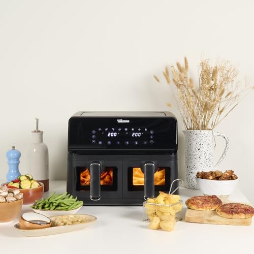 Tristar digitale airfryer FR-9040-2x4 L - 2 kg friet - 8 programma's of handmatige instellingen - dubbele mand met patrijspoorten - Afbeelding 3