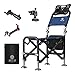 Krzesło Wędkarskie Składane Krzesło Ogrodowe na Obóz/Wędkarstwo/Piknik, Przenośny Stołek Myśliwski o Regulowanej Wysokości ze Stojakiem na Klatkę Rybną, Obsługuje 150 Kg/330 Funtów