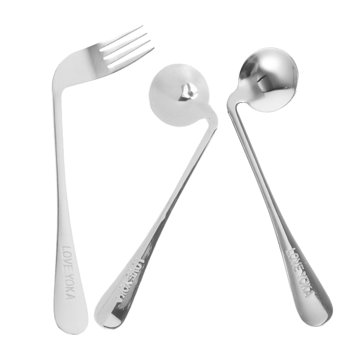 曲がったフォーク Amazon.co.jp: COHEALI 1 セット 左利き用の食器 スプーンを曲げる