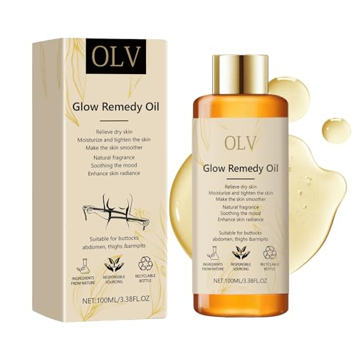 Glow Remedy Oil for Body Firming Body Oil for Skin Tighten and Moisturize Magic Body Firming Oil Enhance Skin Radiance for Underarms Abdomen Buttocks Legs (3.38 Fl Oz/100ml)