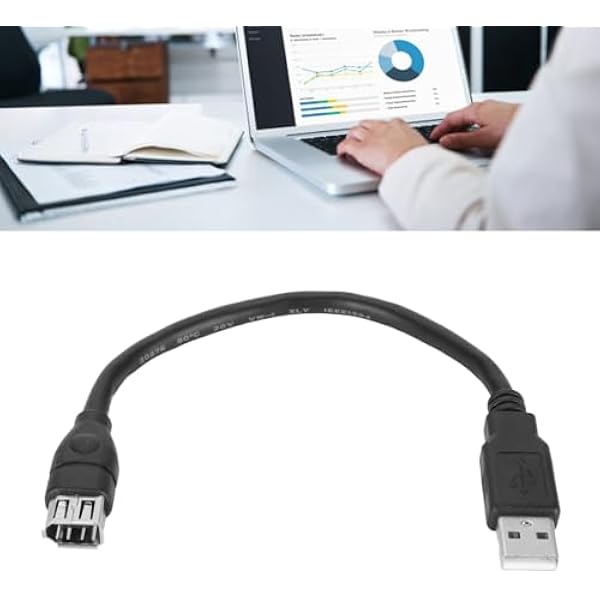 Generic Firewire 1394 Adapter from 6 Pin to USB Female to Male Easy to Fold High Disseminate Data 6 -Pin Firewire USB Cable Plug and Play for Scanner