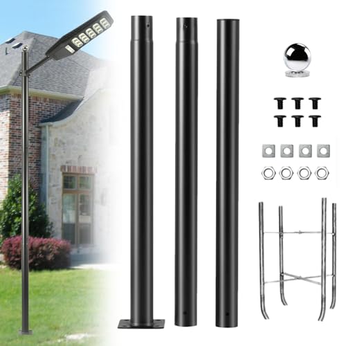 FLwumaotou Street Light Pole 10Ft Street Light Poles for Outdoor Lighting Solar Pole Accessory for Street Suitable for Farm courtyards Parks and Roads 76