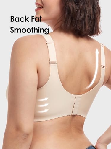 Image of Wireless Bras for Women (34C-42DD), Extremely Comfortable Seamless Bra Mesh Bralettes Adjustable Straps Everyday Bra