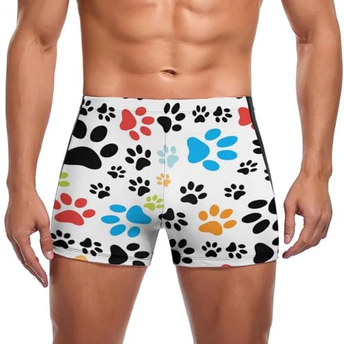 Short de bain patte de chien colorée pour vos journées plage