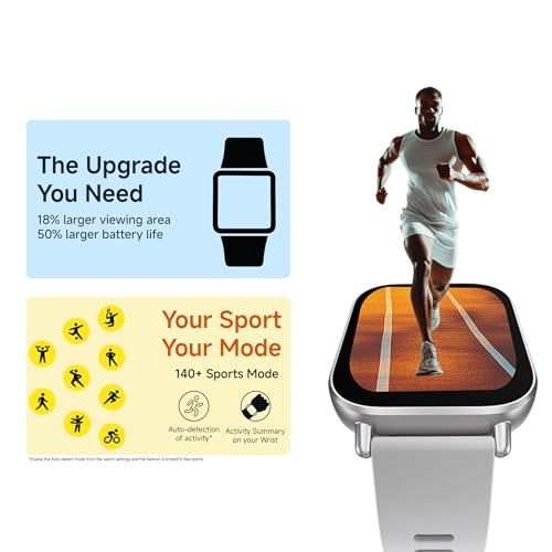 Redmi Watch 5 Active, 2 Display, Metal Body, 18 Day Battery, Bluetooth Calling, Advanced AI Noise Cancellation, Alexa, Black - Image 5