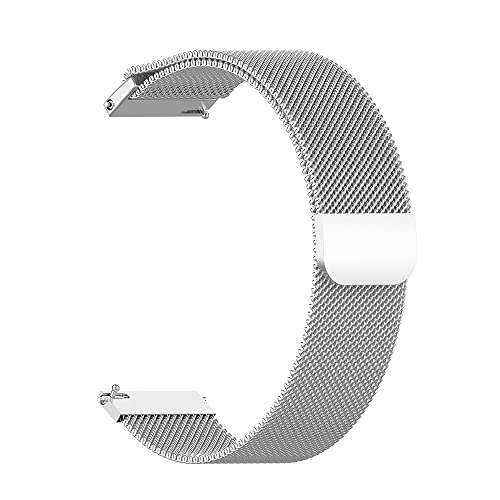 Image of AONES 20mm Magnetic Loop Watch Strap Compatible for Zebronics Flaunt Pro Zeb-Fit 3 Metal Chain SmartWatch Band