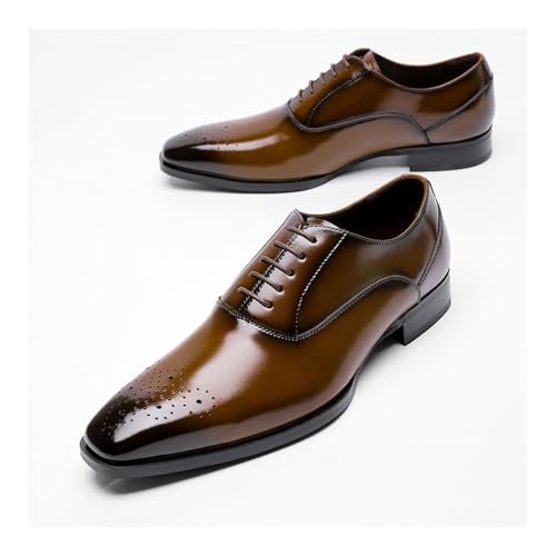 Men's Business Shoes Gentleman's Leather Shoes Oxfords(Black,100)4