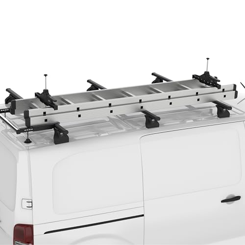 Cruz Leiterhalter Halterung für Dachträger Leitersicherung Lieferwagen Ladder Clamp, schwarz