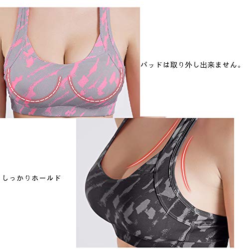 Ymgot スポーツブラ ヨガトップス ブラトップ ブラジャー バ