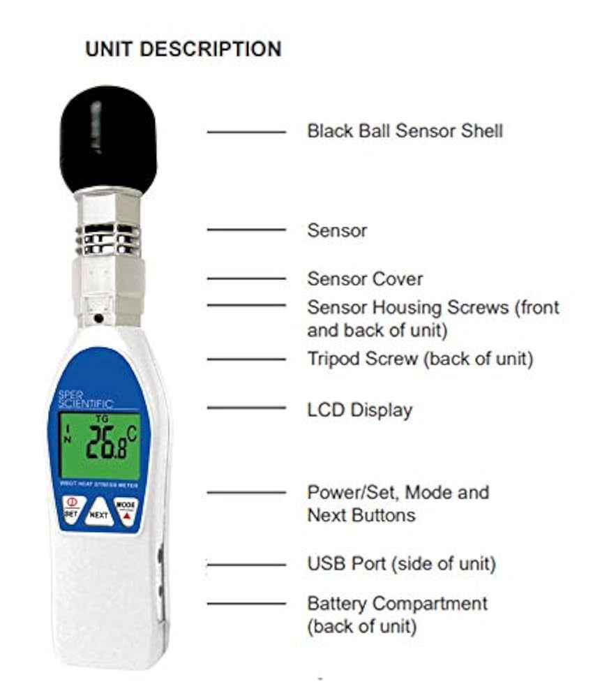 Amazon.com: Sper Scientific Wet Bulb Globe Heat Stress Meter
