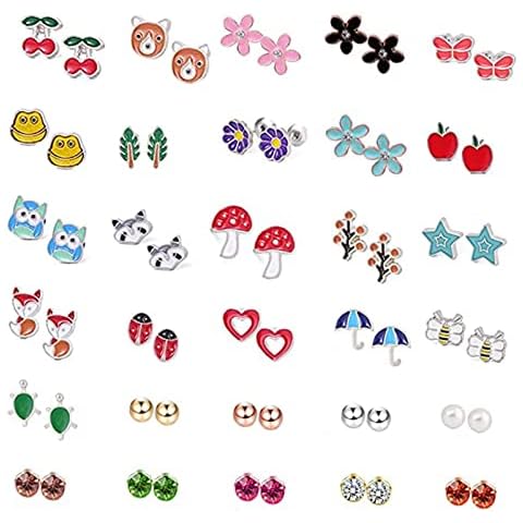 30 Pairs Cute Hypoallergenic Earrings Set Cover