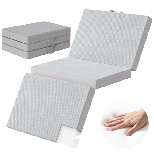 35% off - 【高反発 硬め190N 密度36D】折りたたみマットレス シングル厚さ10cm Baiinin 高反発 敷き布団高反発 折り畳み 体圧分散 腰痛対策 硬め 抗菌 防臭 ウレタン 通気性 全寝姿勢対応 横寝姿勢 腰への負担 軽減 寝心地 敷布団 シングルサイズ【グレー】