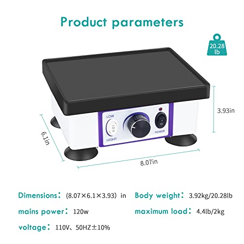 Lvchen Dental Small Square Quartet Vibrator - Plaster Oscillator Gypsum Mixing Machine Powerful Lab Vibrator Equipment With High/Low Control Function #TOP4