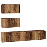 vidaXL TV-Schrank Wandregal für Wohnzimmer, Stauraum und Unterhaltungszentrum, Medienkonsole, schwebendes, platzsparendes Möbel, montierte Regale