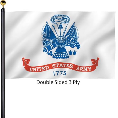 Army Military Flags 3x5 Outdoor Double Sided 3 Ply Heavy Duty US Army 1775 Flags Banner for Outside with 2 Brass Grommets UV protection Fade Resistant for Indoor Outdoor