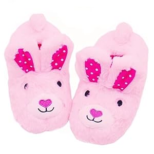 Girls Bunny Slippers Toddler Slippers Cute Rabbit Warm Plush Comfortable Winter House Shoes Cozy Soft Memory Foam Fuzzy Slipper(See Sizes)