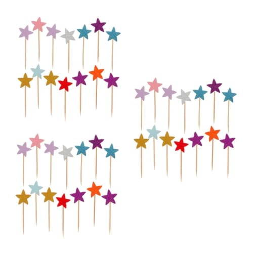SHOWERORO Juego De 3 Adornos De Papel para Tartas Palillos De Frutas Surtidos para Fiestas Y Bodas 50 Unidades X 3