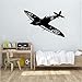 Spitfire pared calcomanía British Fighter WWII avión pared pegatina militar vinilo dormitorio pared decorativa A6 86x57cm