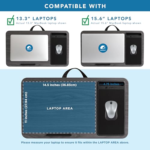 image for LAPGEAR Home Office Lap Desk with Device Ledge, Mouse Pad, and Phone H
